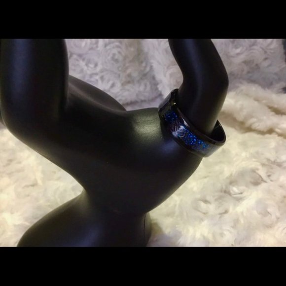 Hieroglyphic Electric Blue Black SS Band - Picture 11 of 15